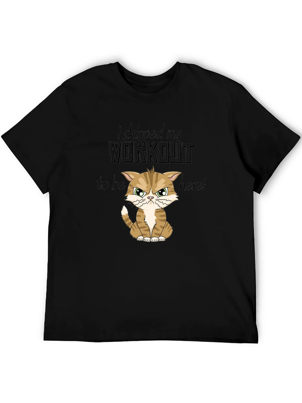 Skipped Workout Cat Graphic T-Shirt