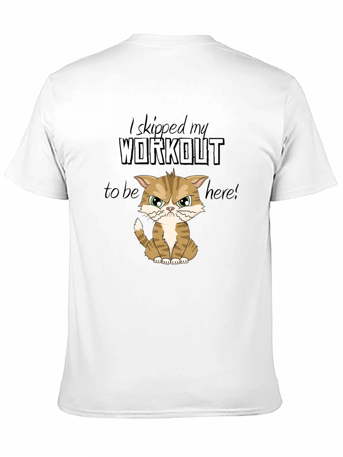 Skipped Workout Cat Graphic T-Shirt