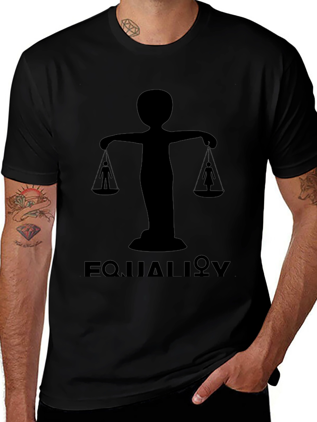 Equality Balance Graphic Tee - Black