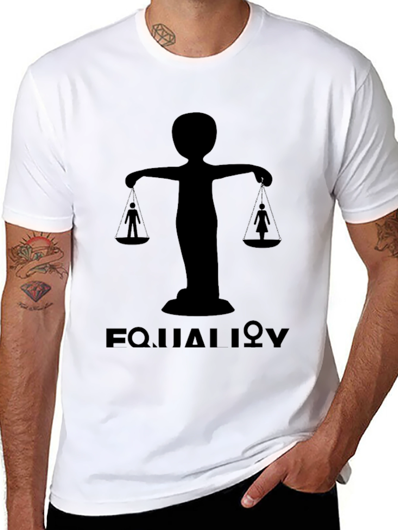 Equality Balance Graphic Tee - Black