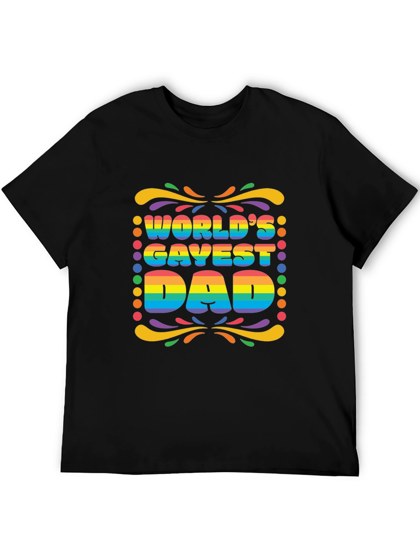 Worlds Gayest Dad Rainbow Pride T-Shirt