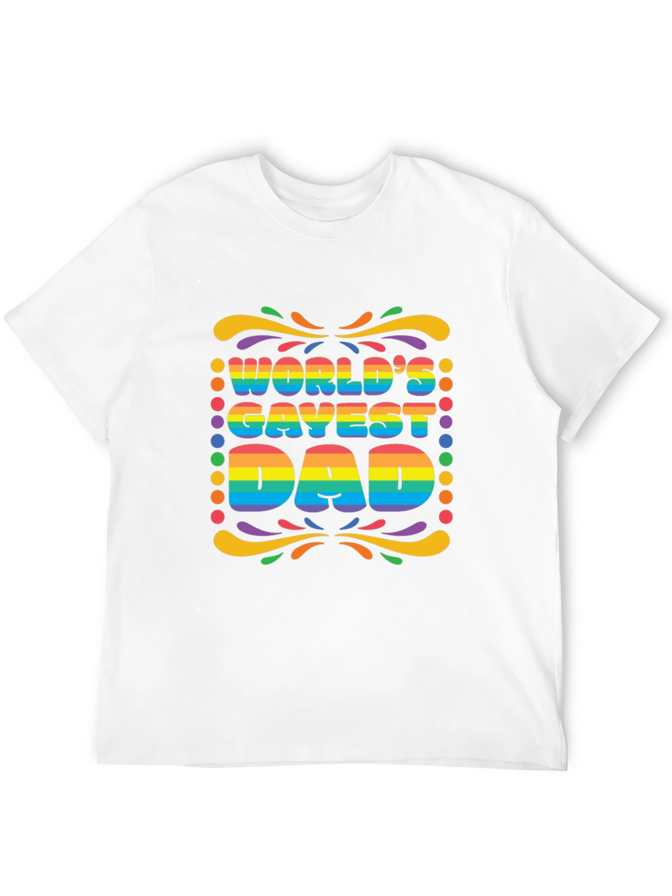 Worlds Gayest Dad Rainbow Pride T-Shirt