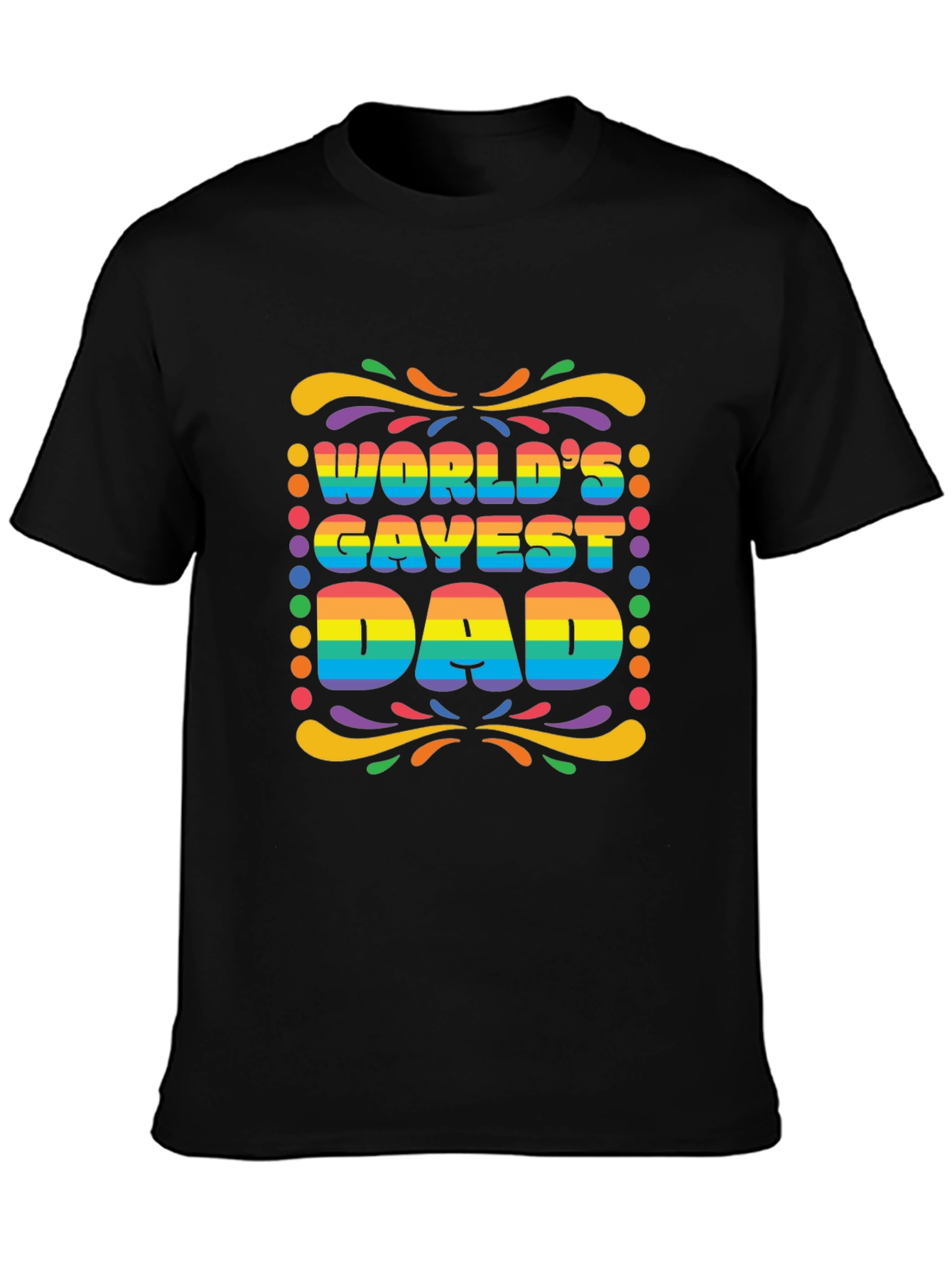 Worlds Gayest Dad Rainbow Pride T-Shirt