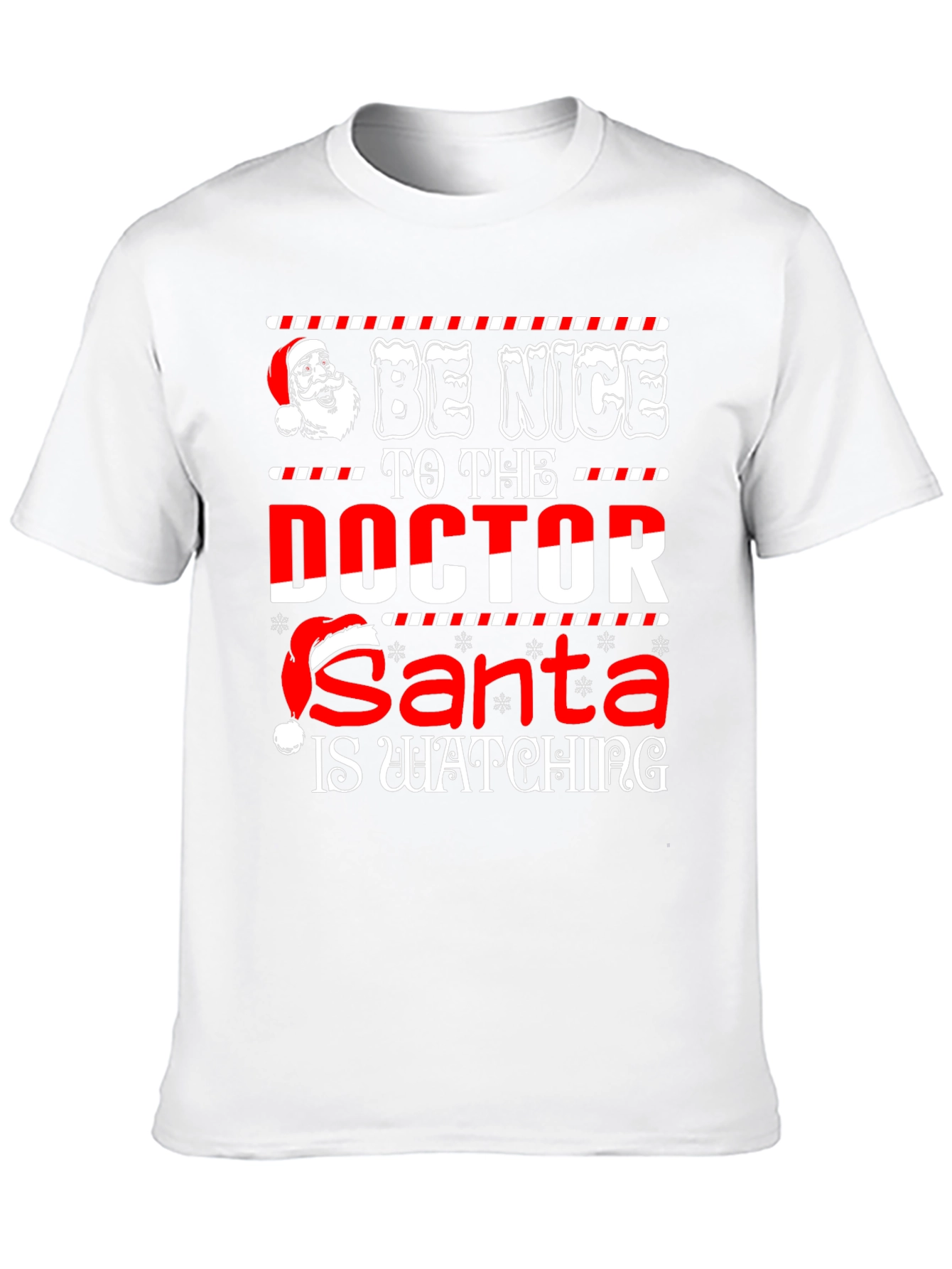 Funny Doctor Santa Watching Christmas Graphic T-Shirt