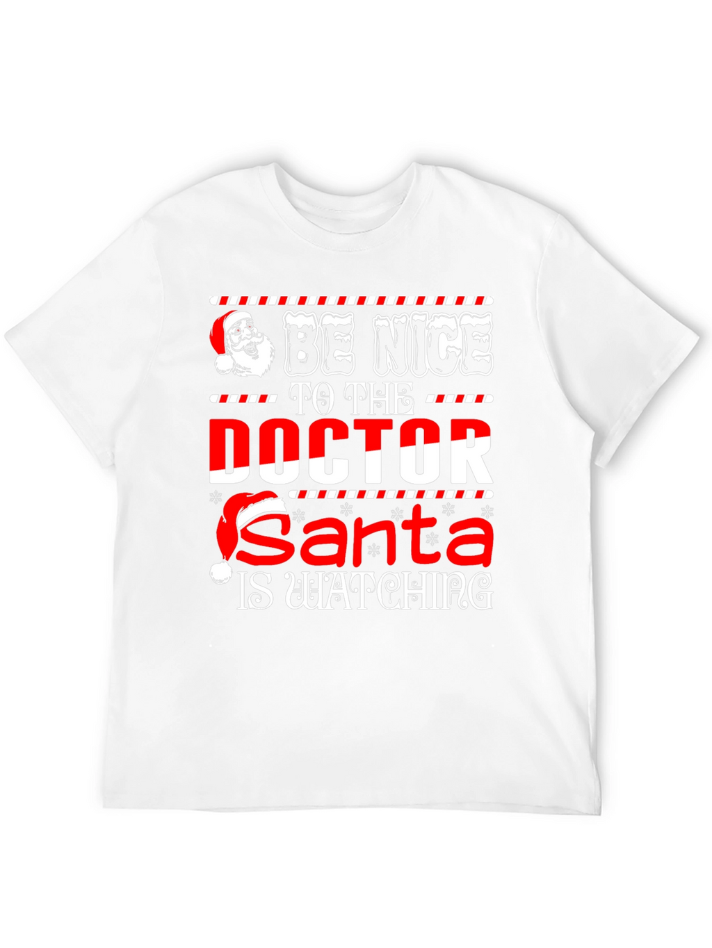 Funny Doctor Santa Watching Christmas Graphic T-Shirt