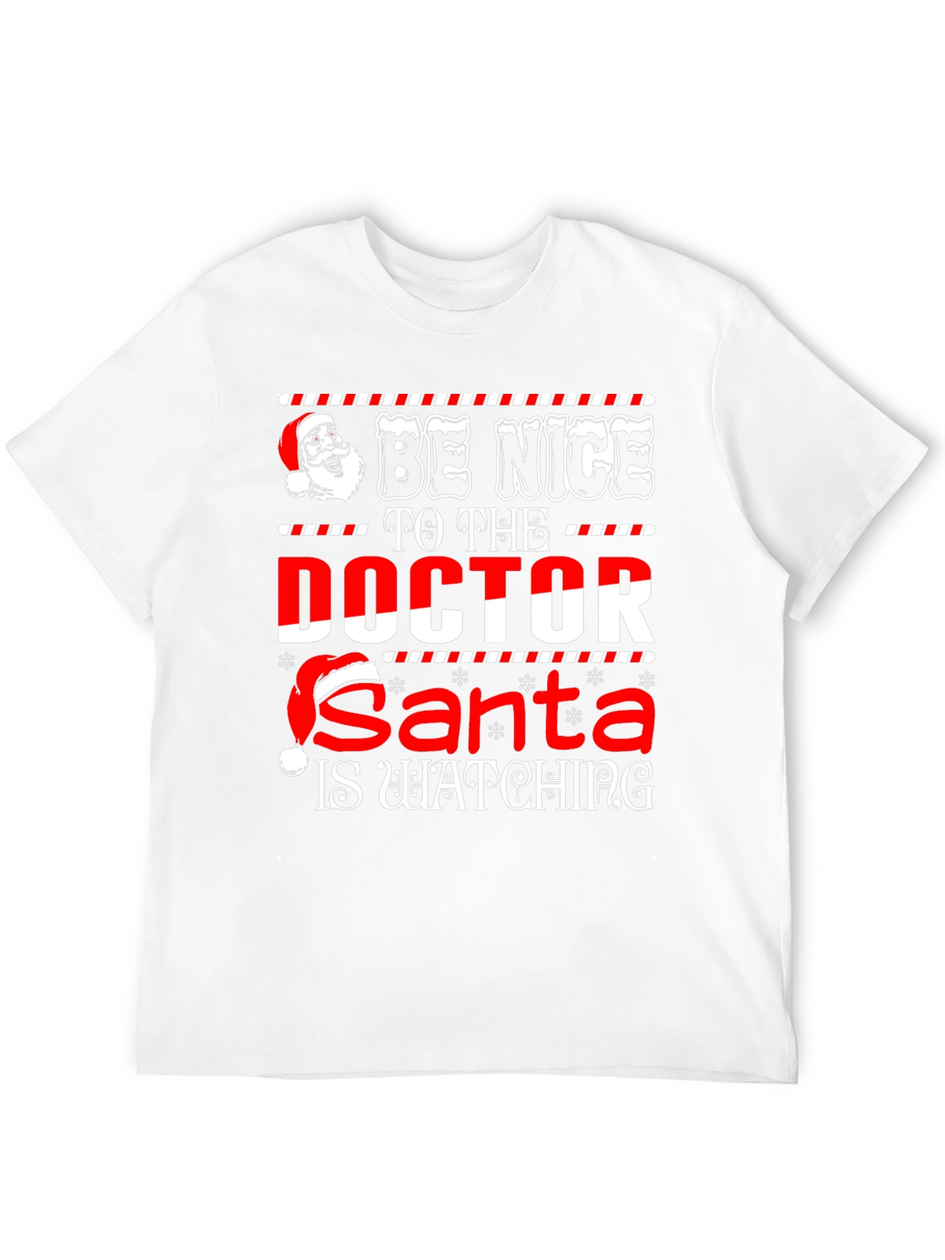 Funny Doctor Santa Watching Christmas Graphic T-Shirt