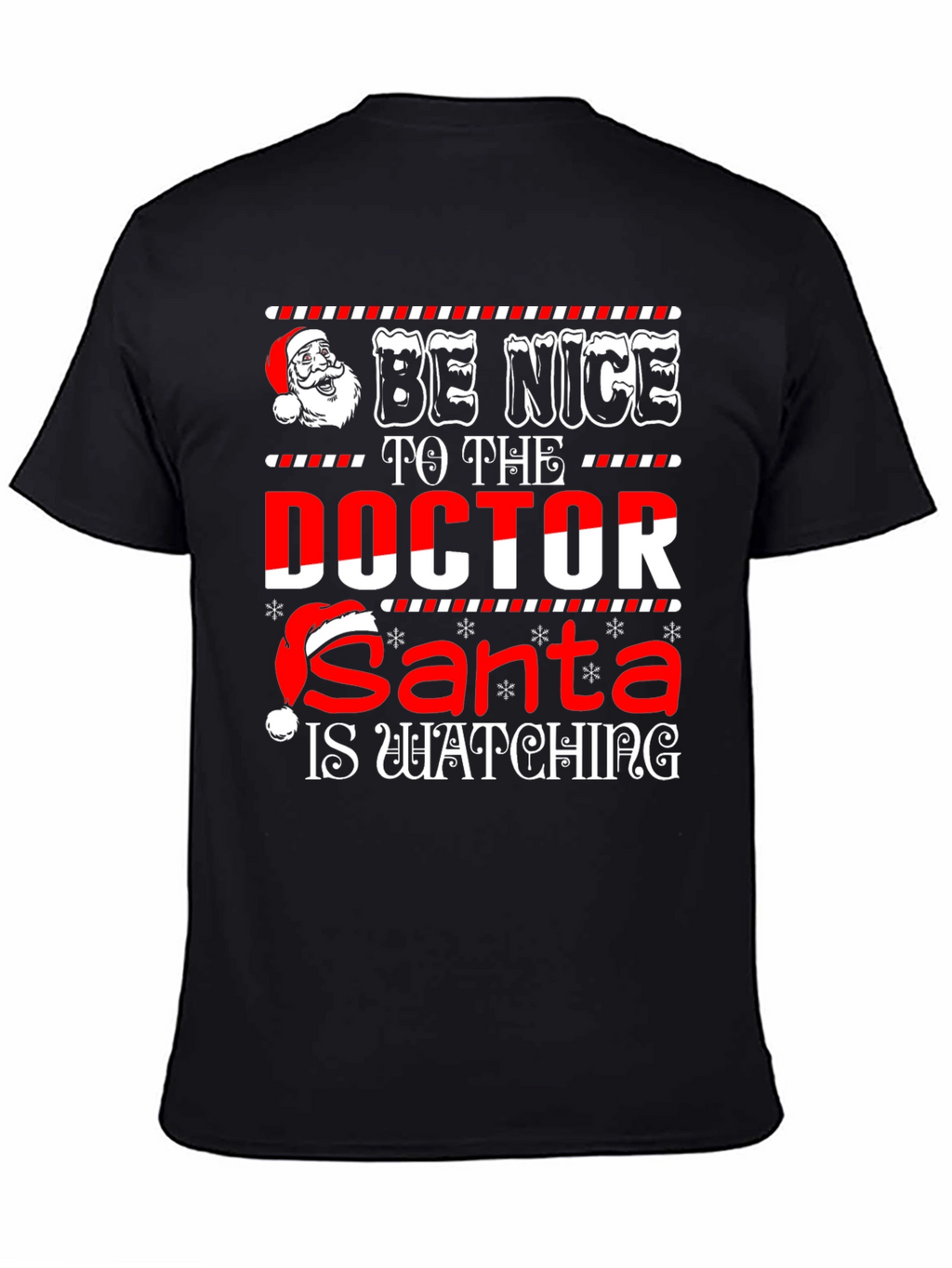 Funny Doctor Santa Watching Christmas Graphic T-Shirt