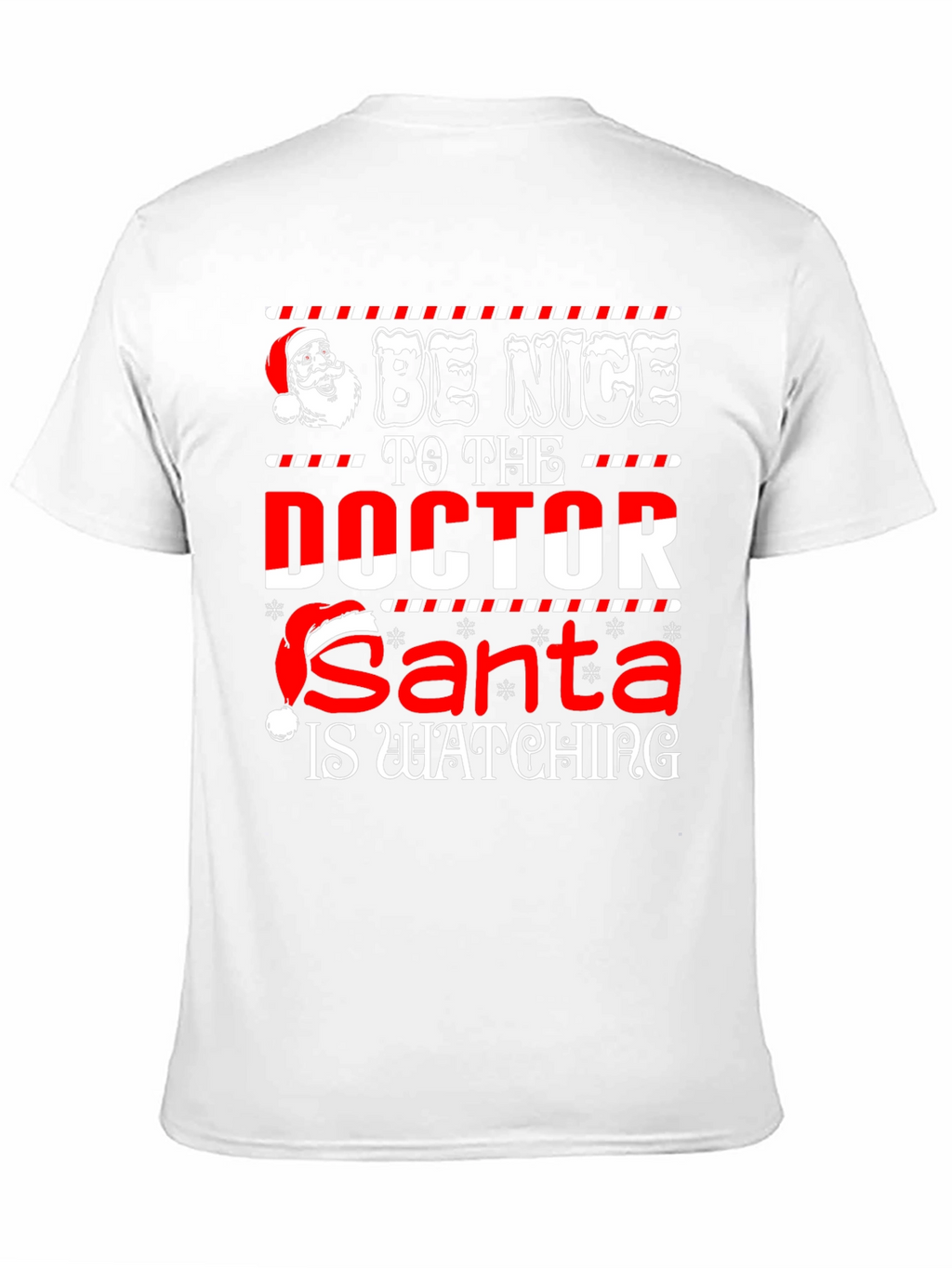 Funny Doctor Santa Watching Christmas Graphic T-Shirt