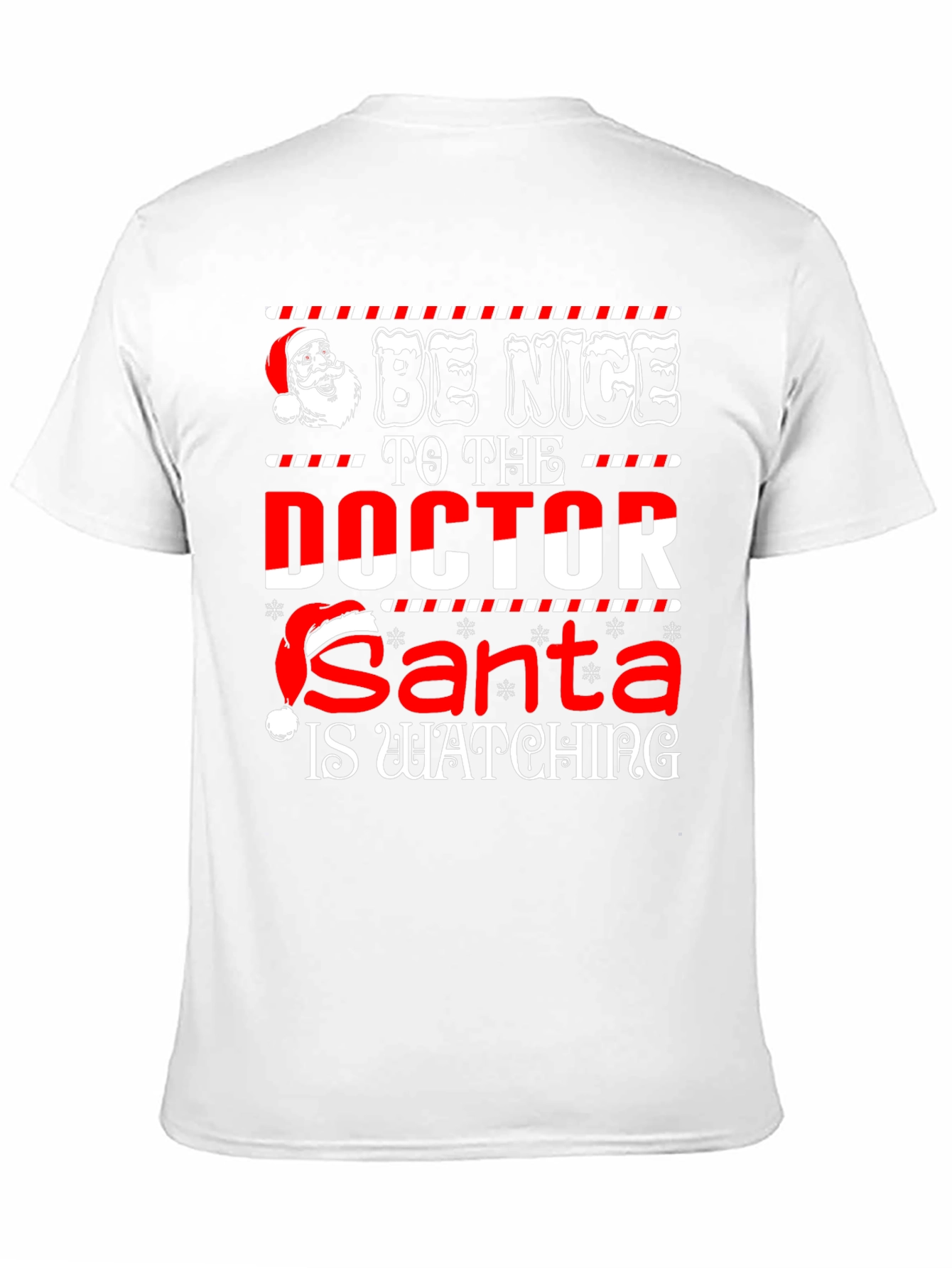 Funny Doctor Santa Watching Christmas Graphic T-Shirt