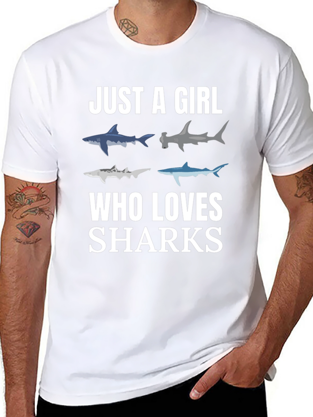 Just A Girl Who Loves Sharks T-Shirt