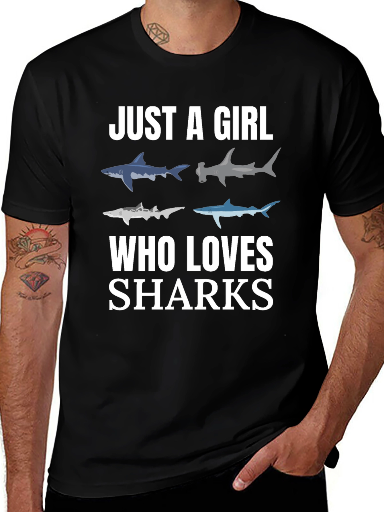 Just A Girl Who Loves Sharks T-Shirt
