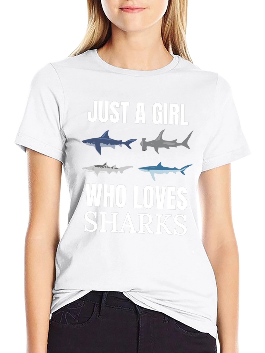 Just A Girl Who Loves Sharks T-Shirt