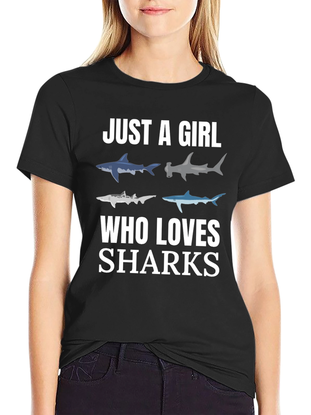 Just A Girl Who Loves Sharks T-Shirt