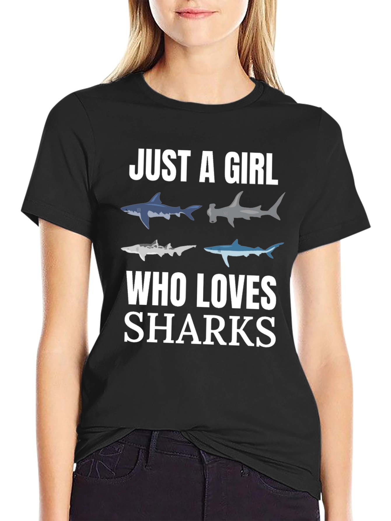 Just A Girl Who Loves Sharks T-Shirt