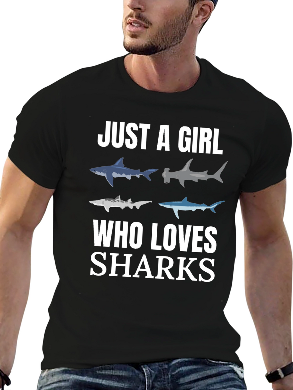 Just A Girl Who Loves Sharks T-Shirt