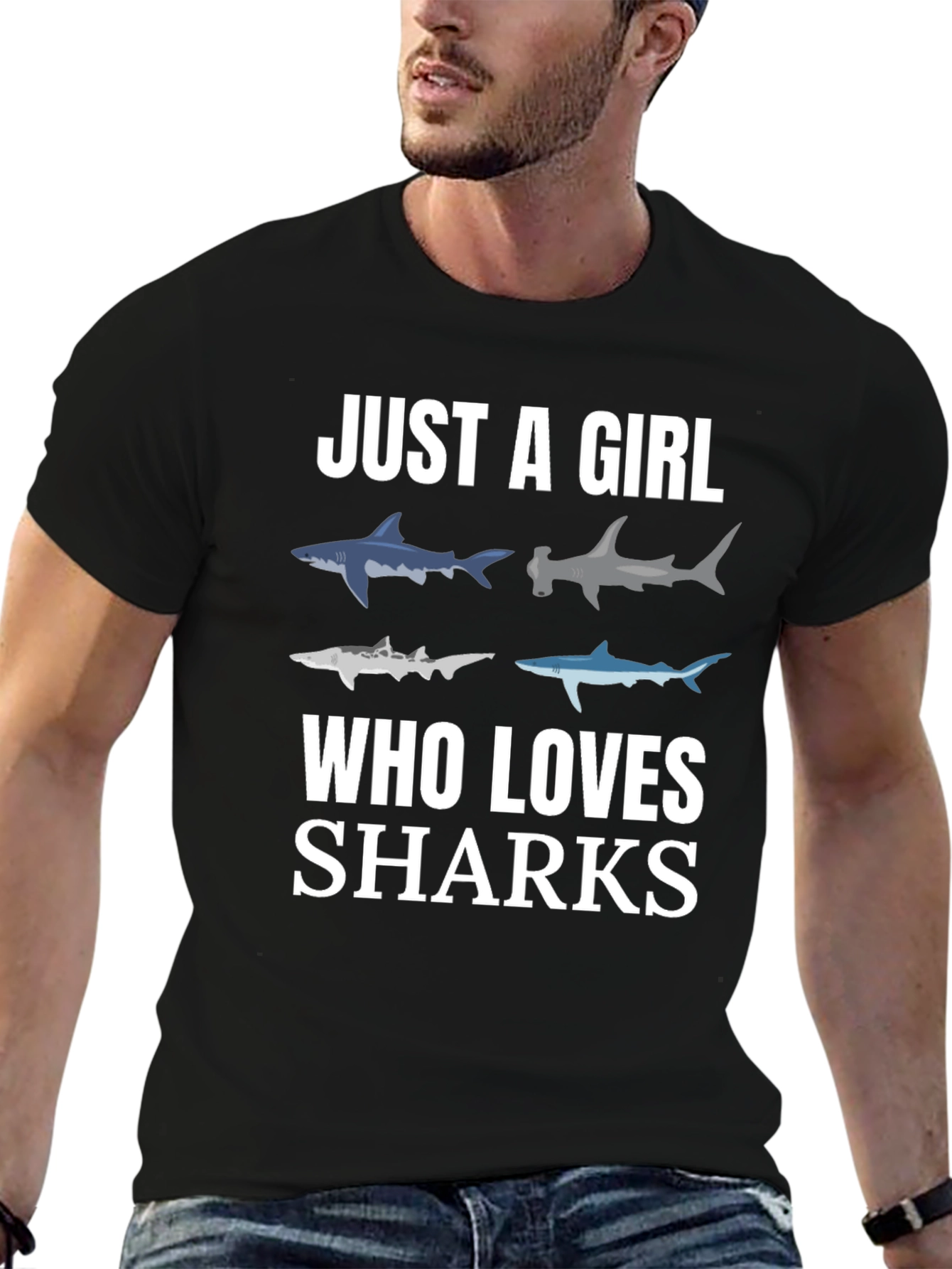 Just A Girl Who Loves Sharks T-Shirt
