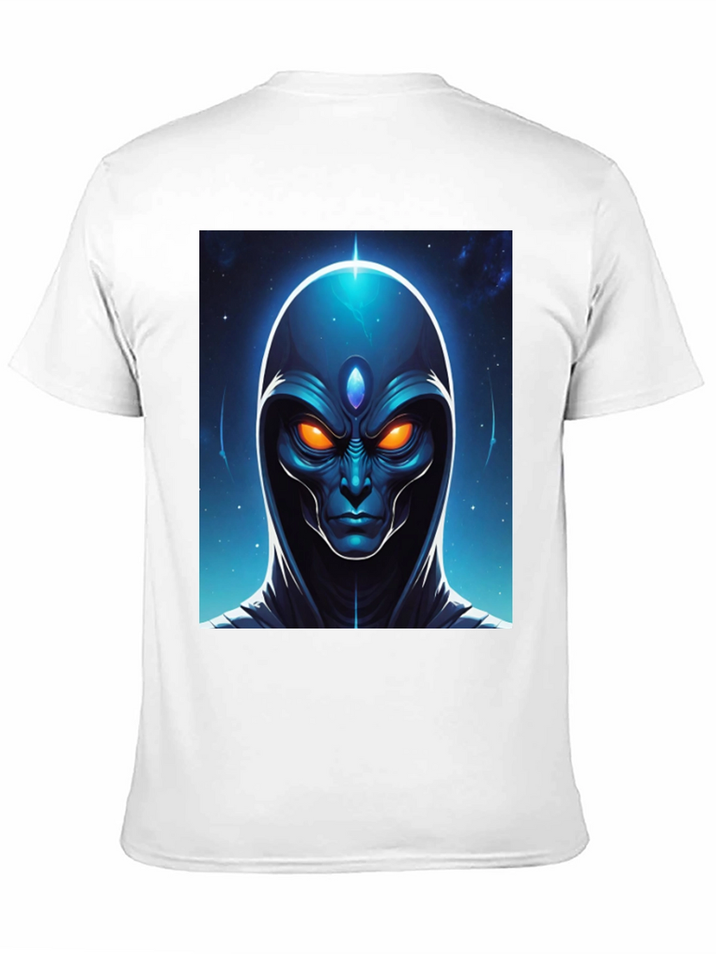 Alien Head Graphic Tee - Cosmic Design Black T-Shirt