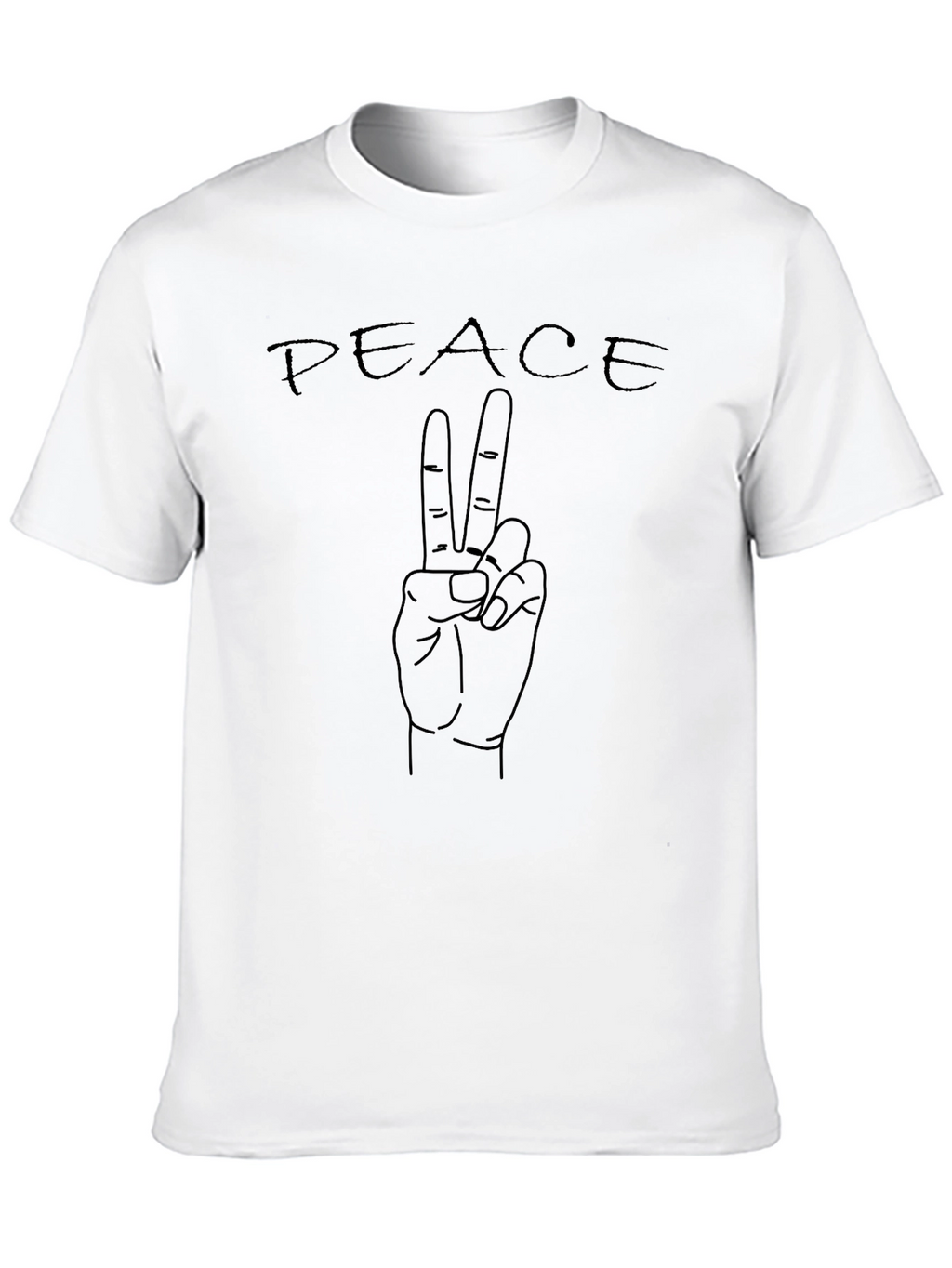 Peace Sign Graphic T-Shirt - Black