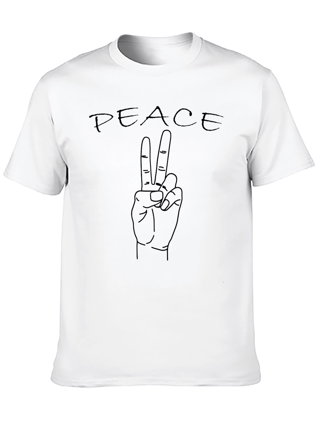 Peace Sign Graphic T-Shirt - Black