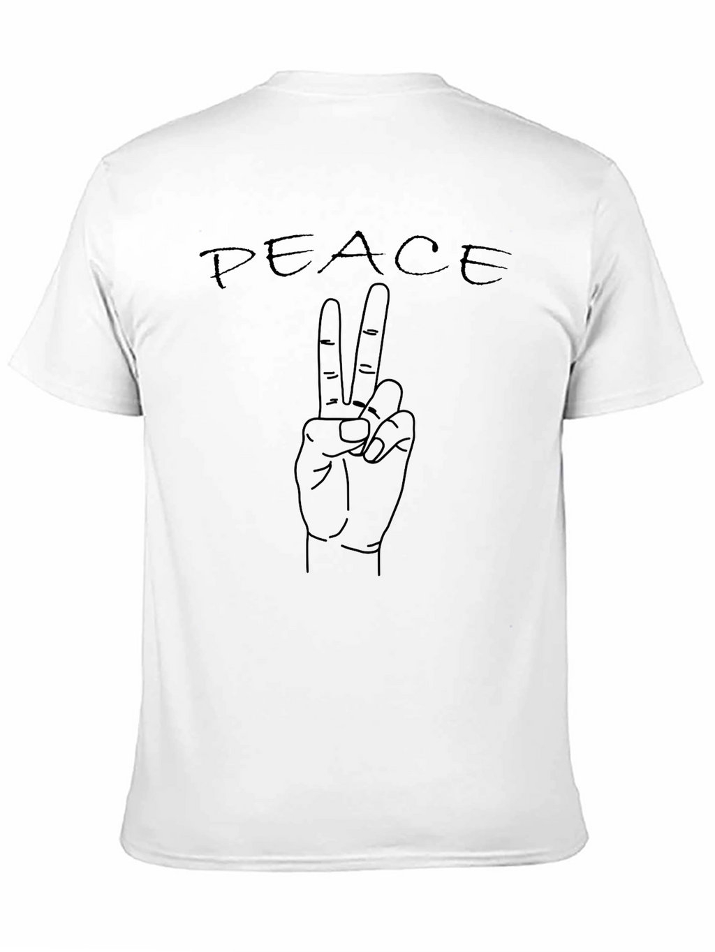 Peace Sign Graphic T-Shirt - Black