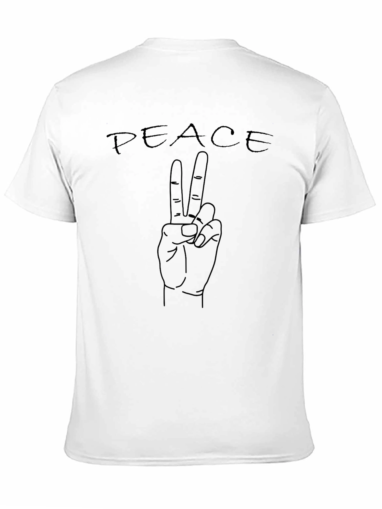 Peace Sign Graphic T-Shirt - Black