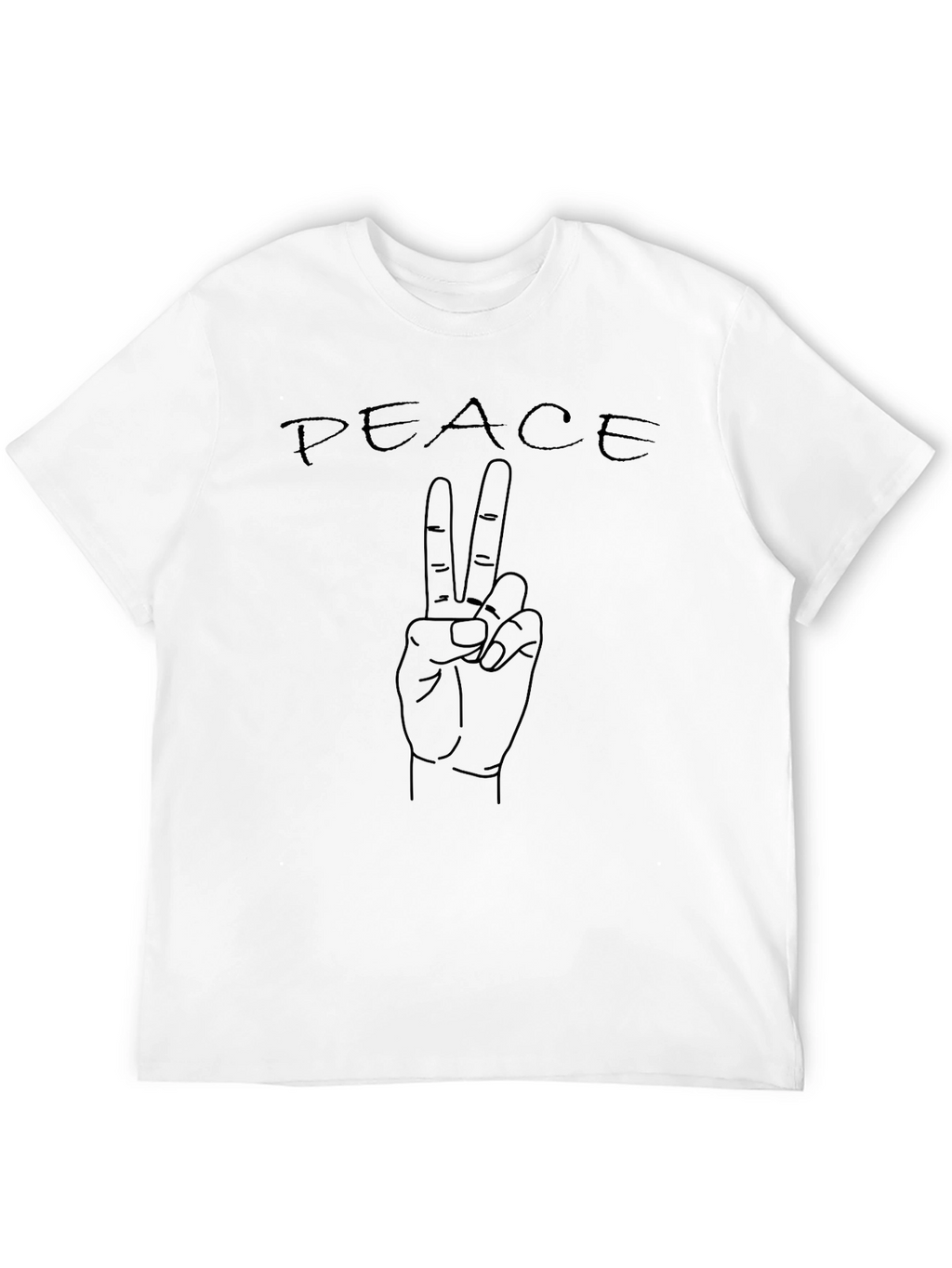 Peace Sign Graphic T-Shirt - Black