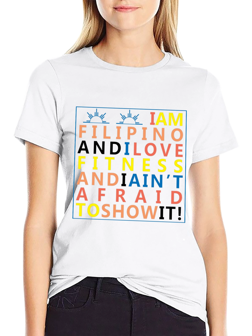 Filipino & Fitness Black Graphic T-Shirt