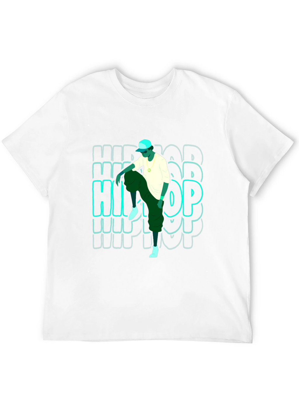 Hip Hop Graphic T-Shirt - Mens Black Tee