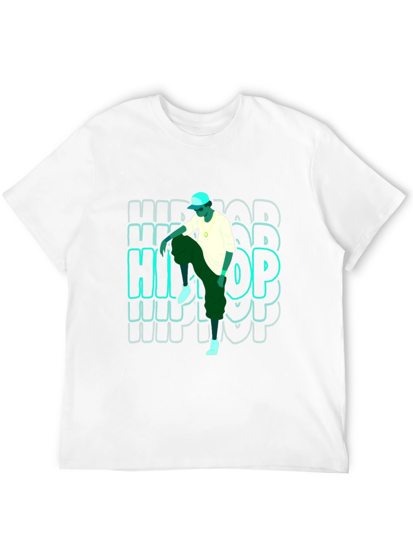 Hip Hop Graphic T-Shirt - Mens Black Tee