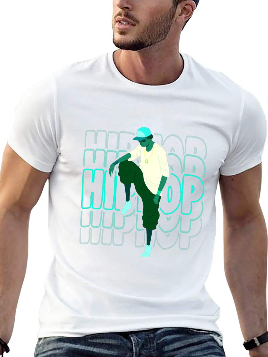 Hip Hop Graphic T-Shirt - Mens Black Tee