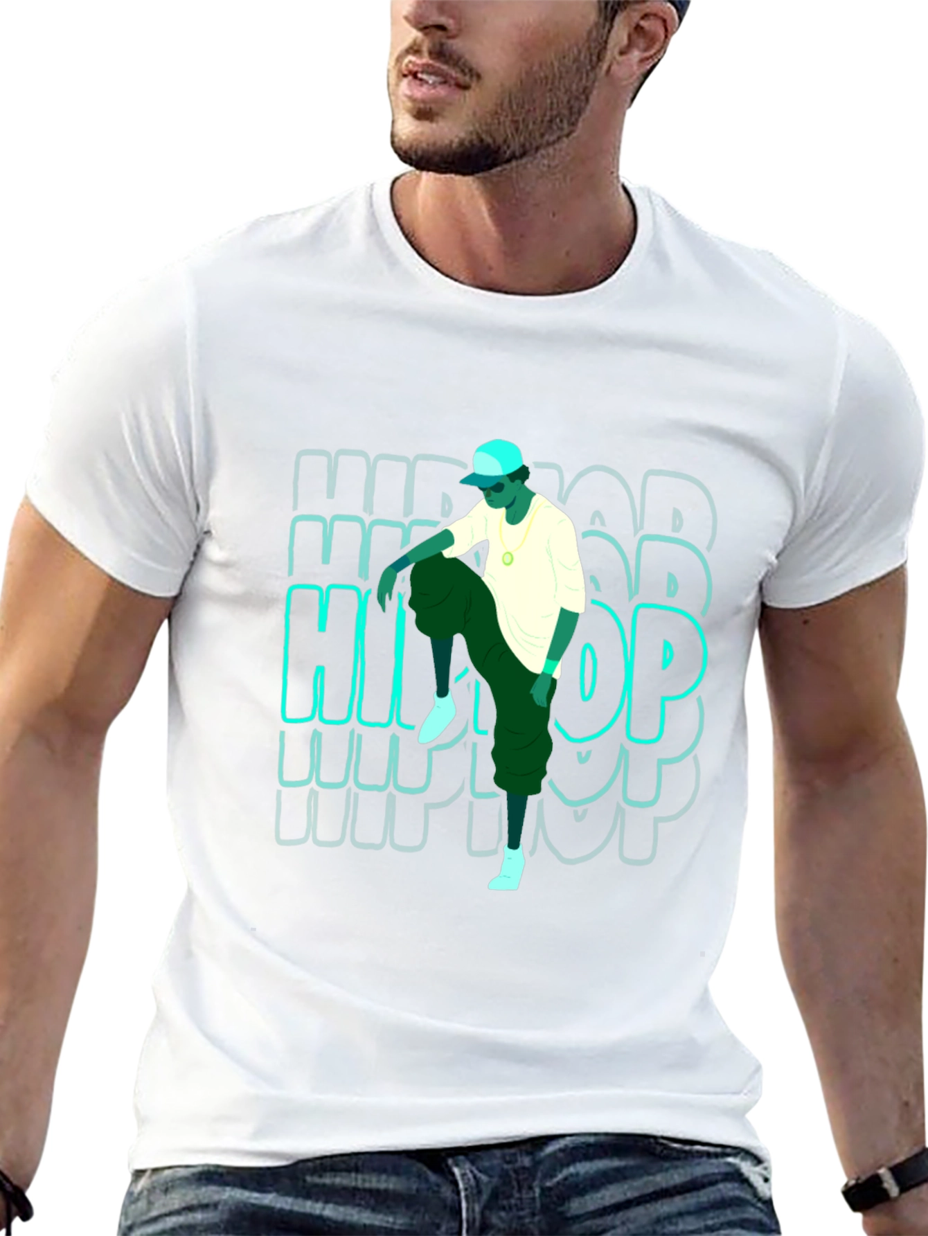 Hip Hop Graphic T-Shirt - Mens Black Tee