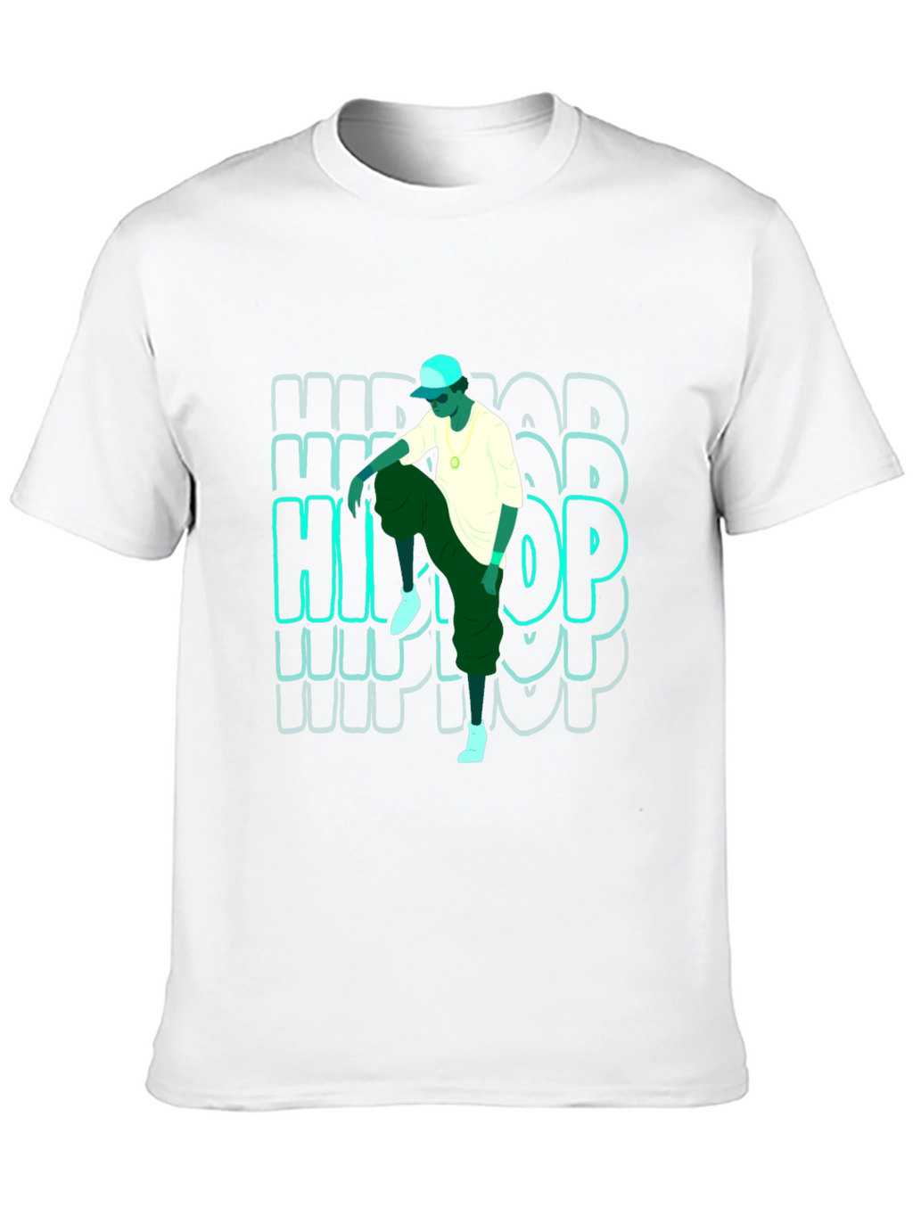 Hip Hop Graphic T-Shirt - Mens Black Tee