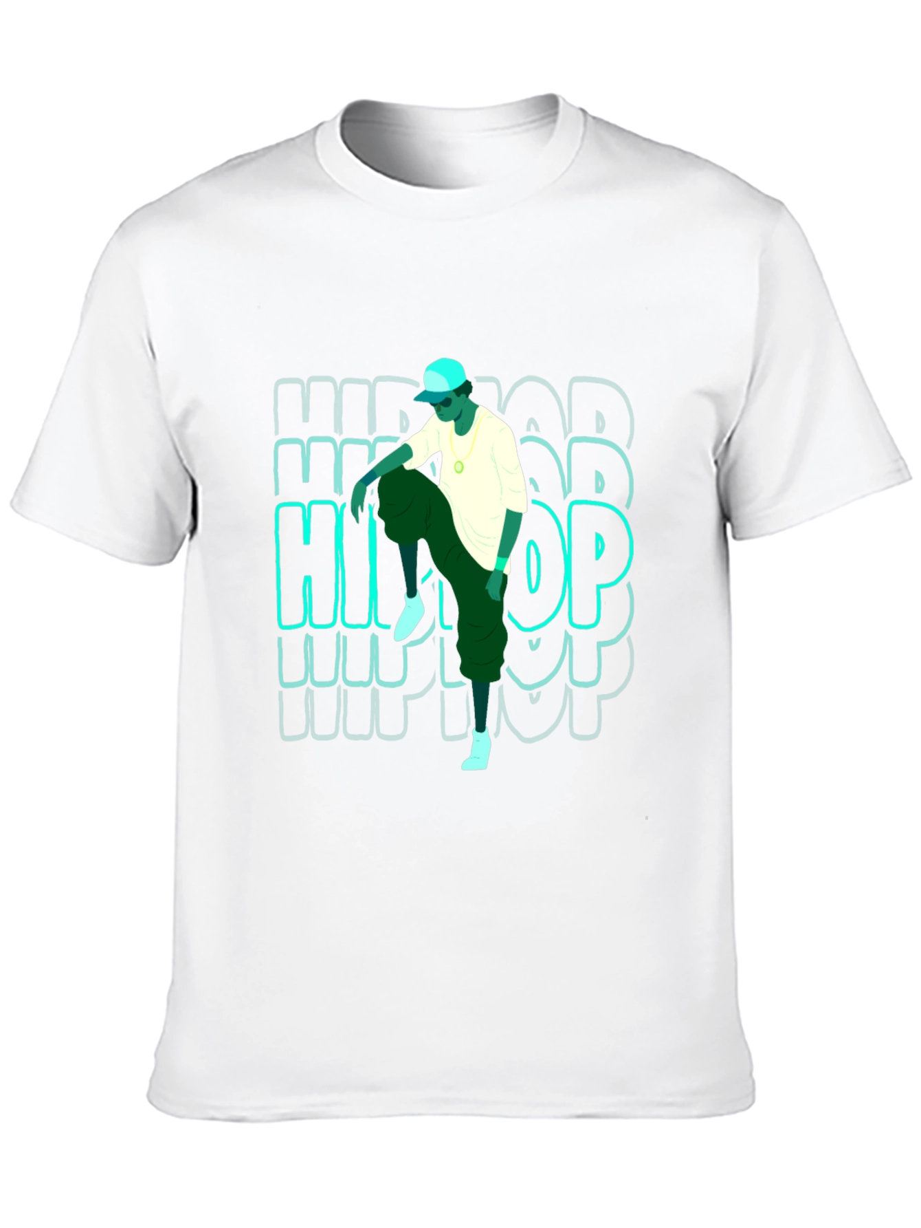 Hip Hop Graphic T-Shirt - Mens Black Tee
