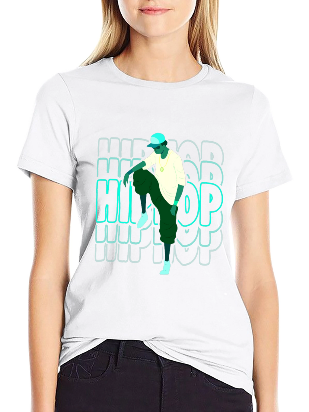 Hip Hop Graphic T-Shirt - Mens Black Tee