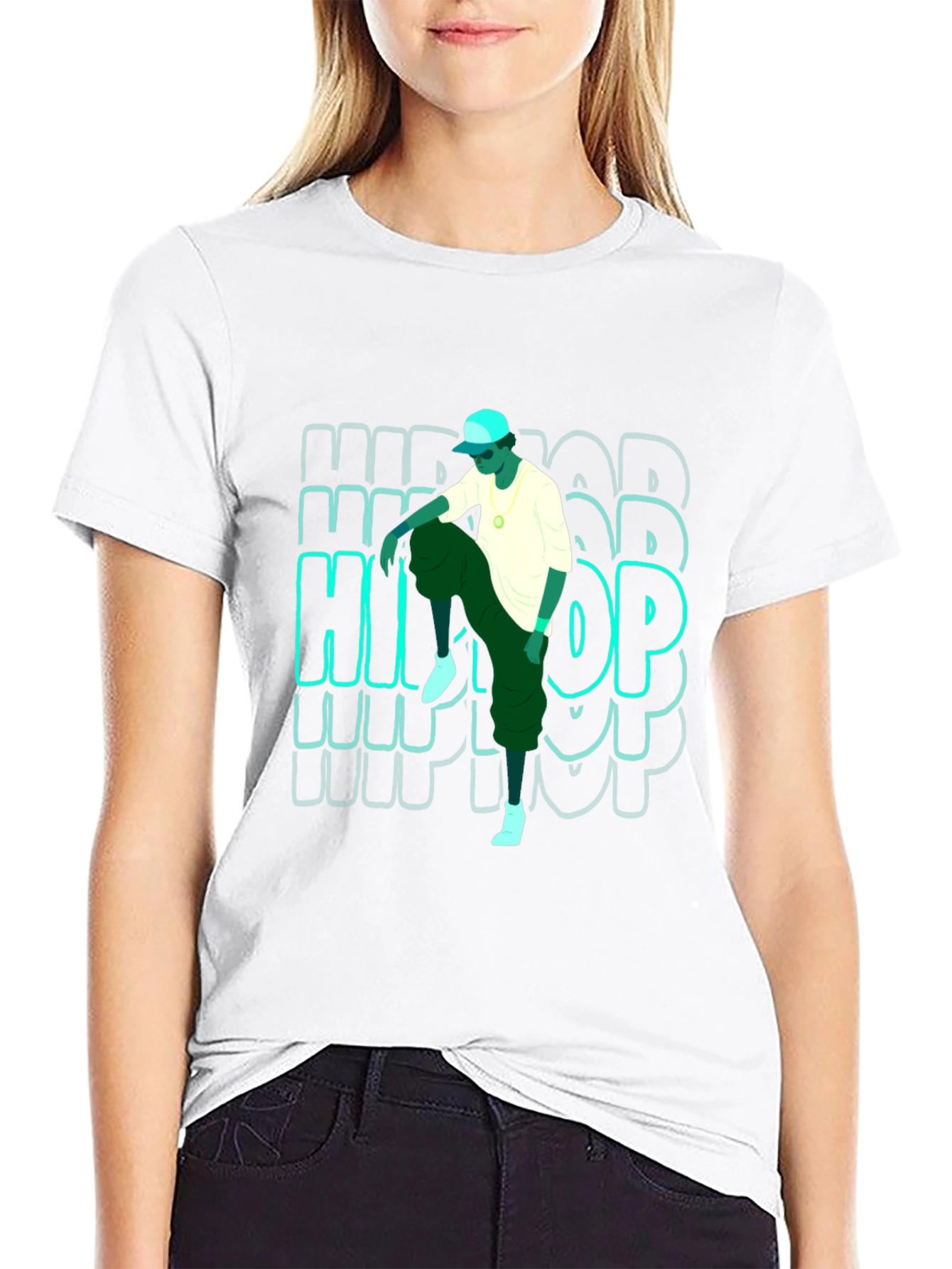 Hip Hop Graphic T-Shirt - Mens Black Tee