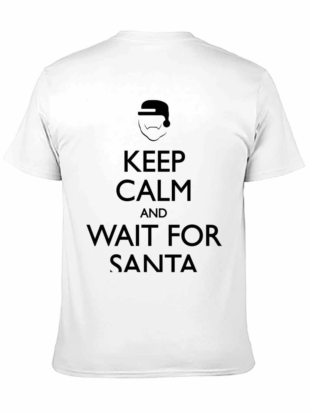 Keep Calm Wait For Santa Black Graphic Tee