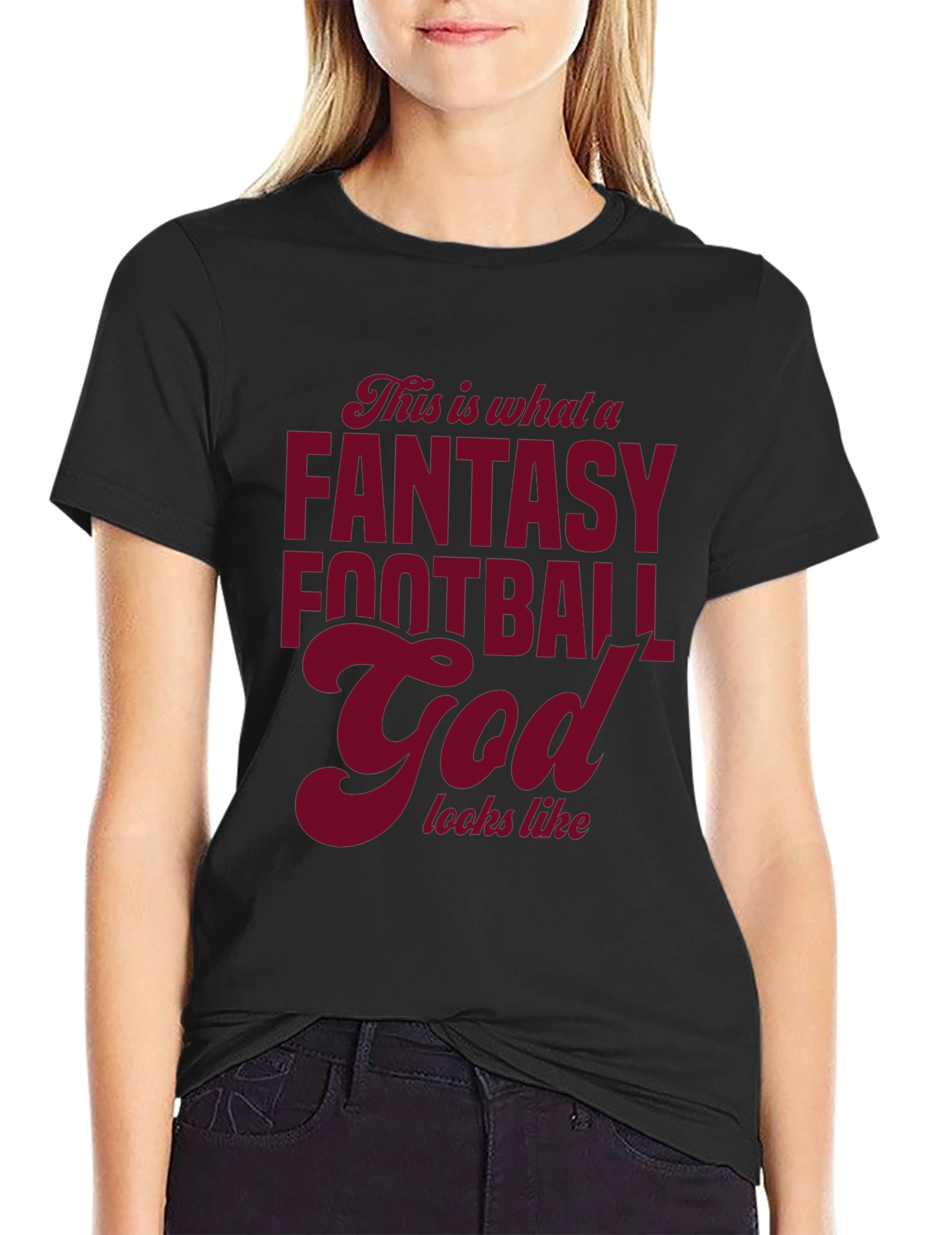 Fantasy Football God Graphic T-Shirt