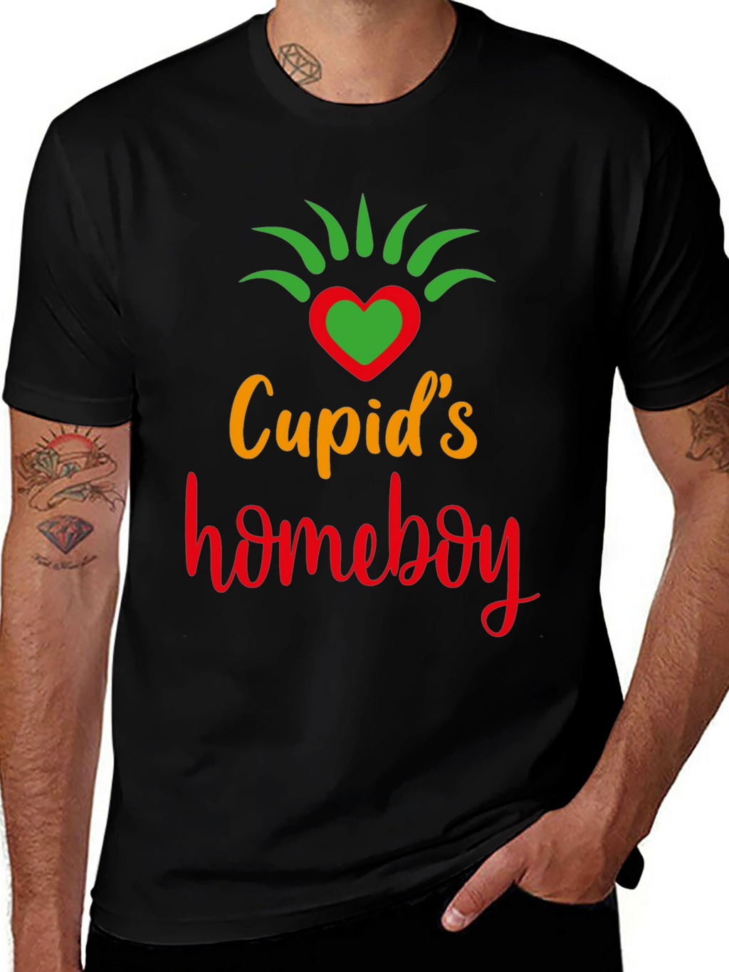 Cupids Homeboy Valentines Day Graphic Tee