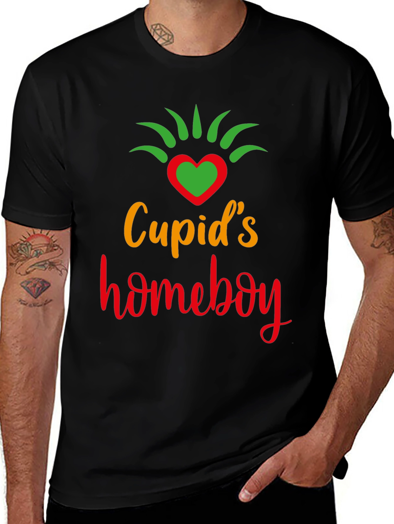 Cupids Homeboy Valentines Day Graphic Tee