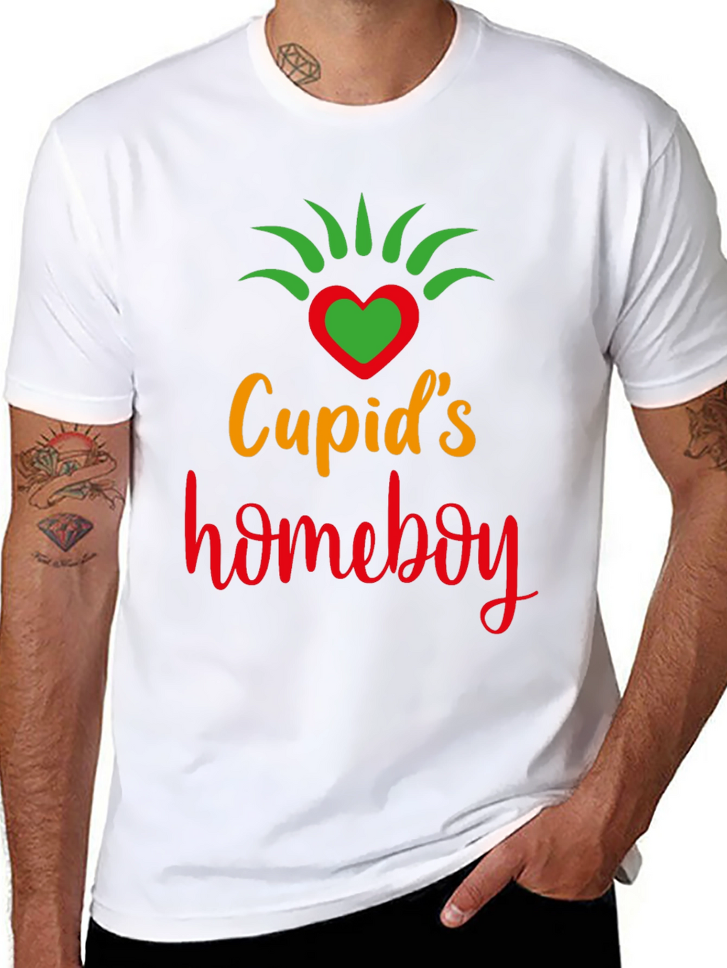 Cupids Homeboy Valentines Day Graphic Tee