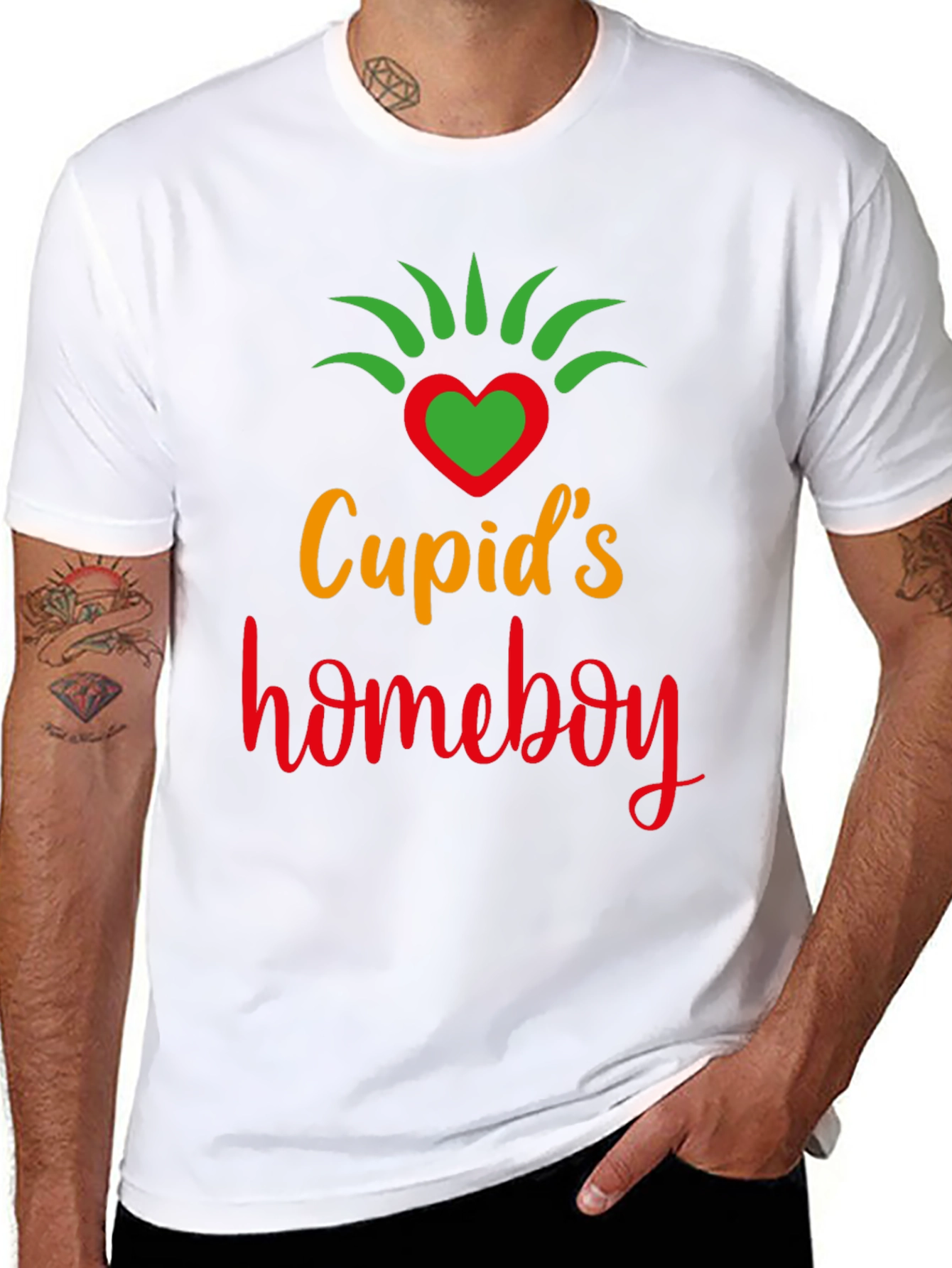 Cupids Homeboy Valentines Day Graphic Tee