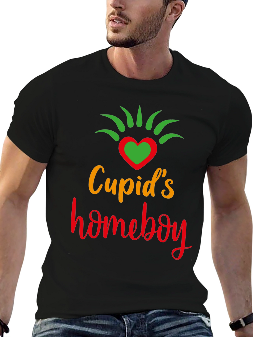 Cupids Homeboy Valentines Day Graphic Tee