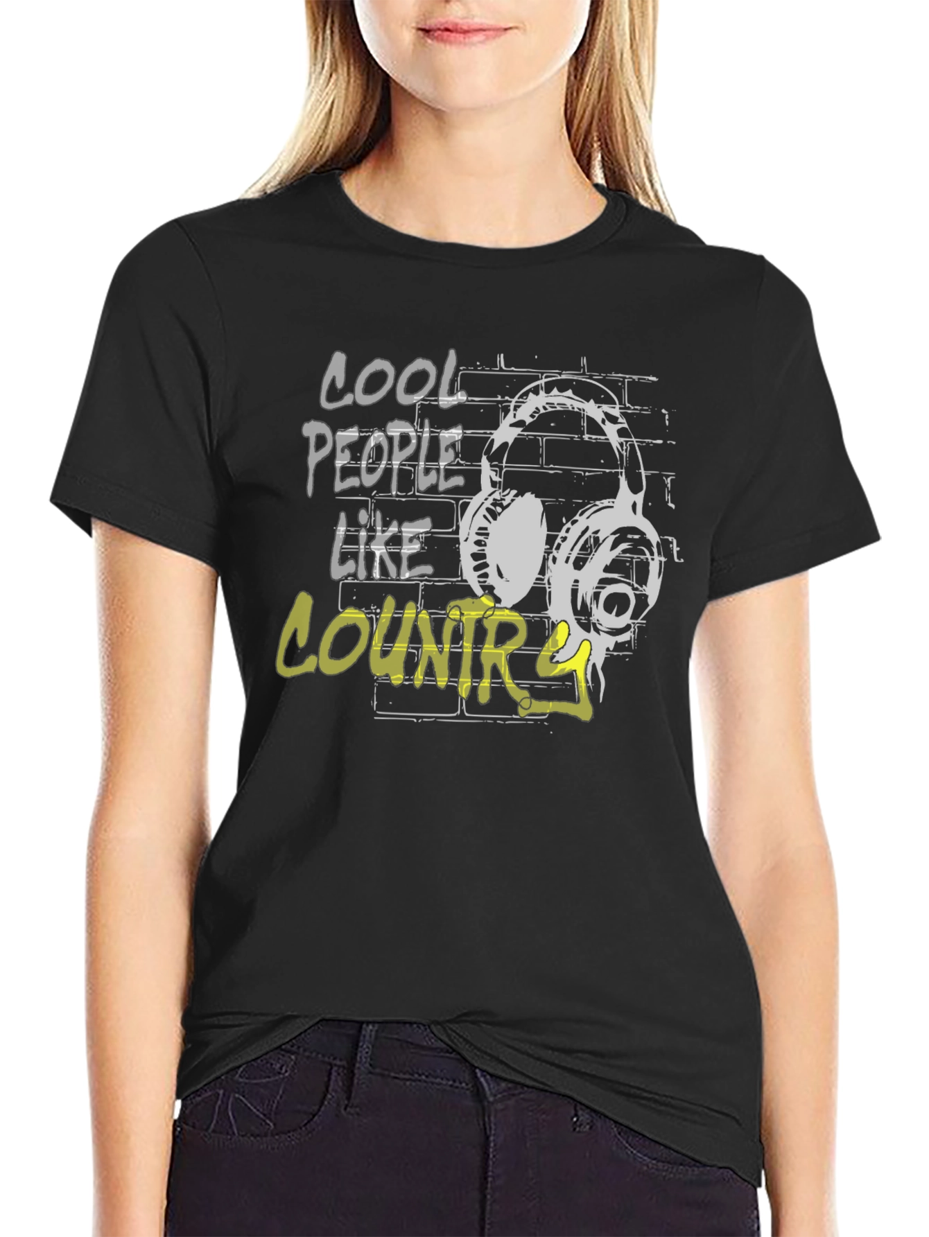 Cool People Like Country Music Graphic Tee