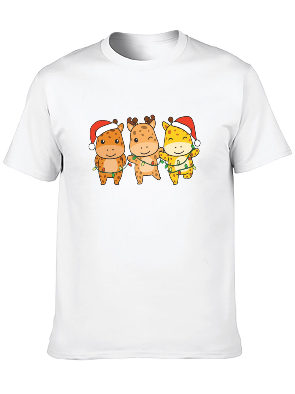 Festive Giraffe Christmas T-Shirt