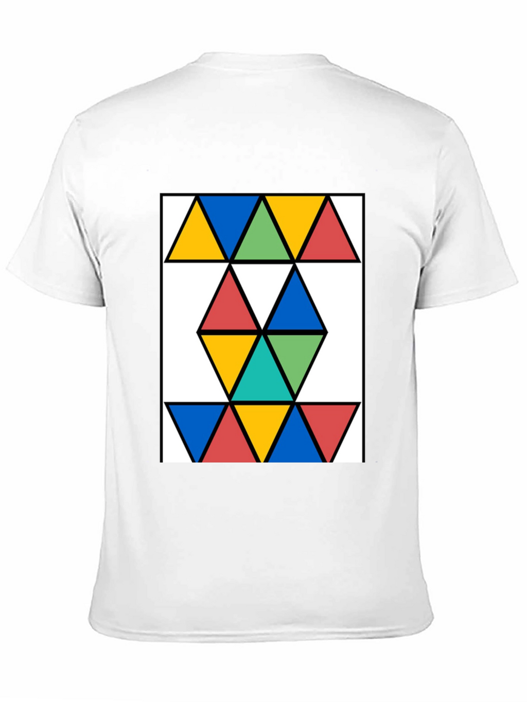 Geometric Triangle Graphic Tee - Modern Design