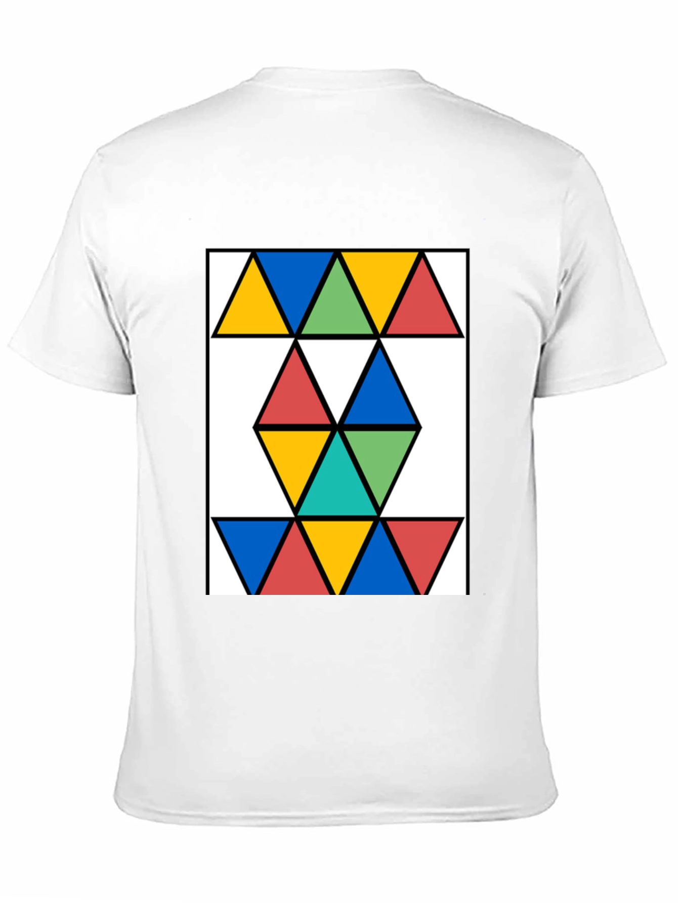 Geometric Triangle Graphic Tee - Modern Design