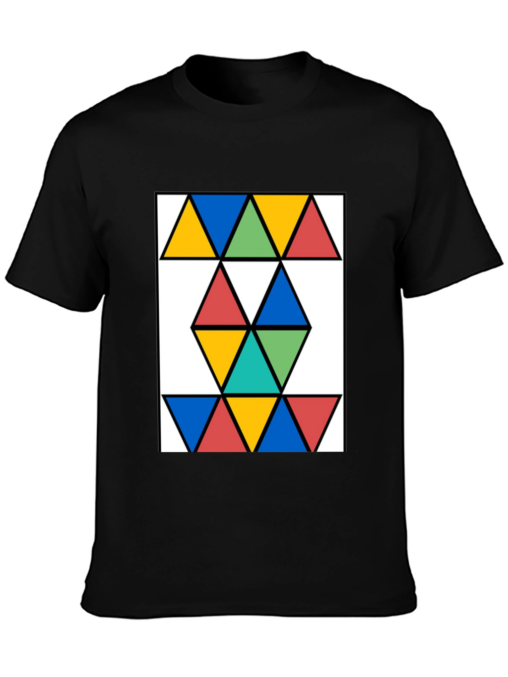 Geometric Triangle Graphic Tee - Modern Design