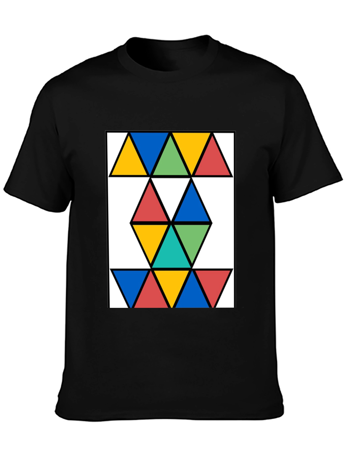 Geometric Triangle Graphic Tee - Modern Design