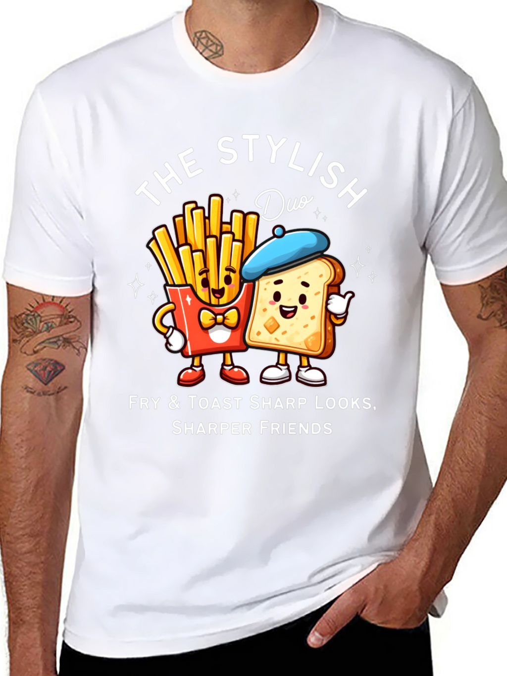 Stylish Fry & Toast Duo T-Shirt