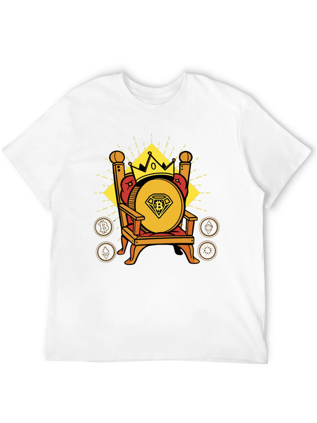 Crypto King Bitcoin Throne Graphic T-Shirt